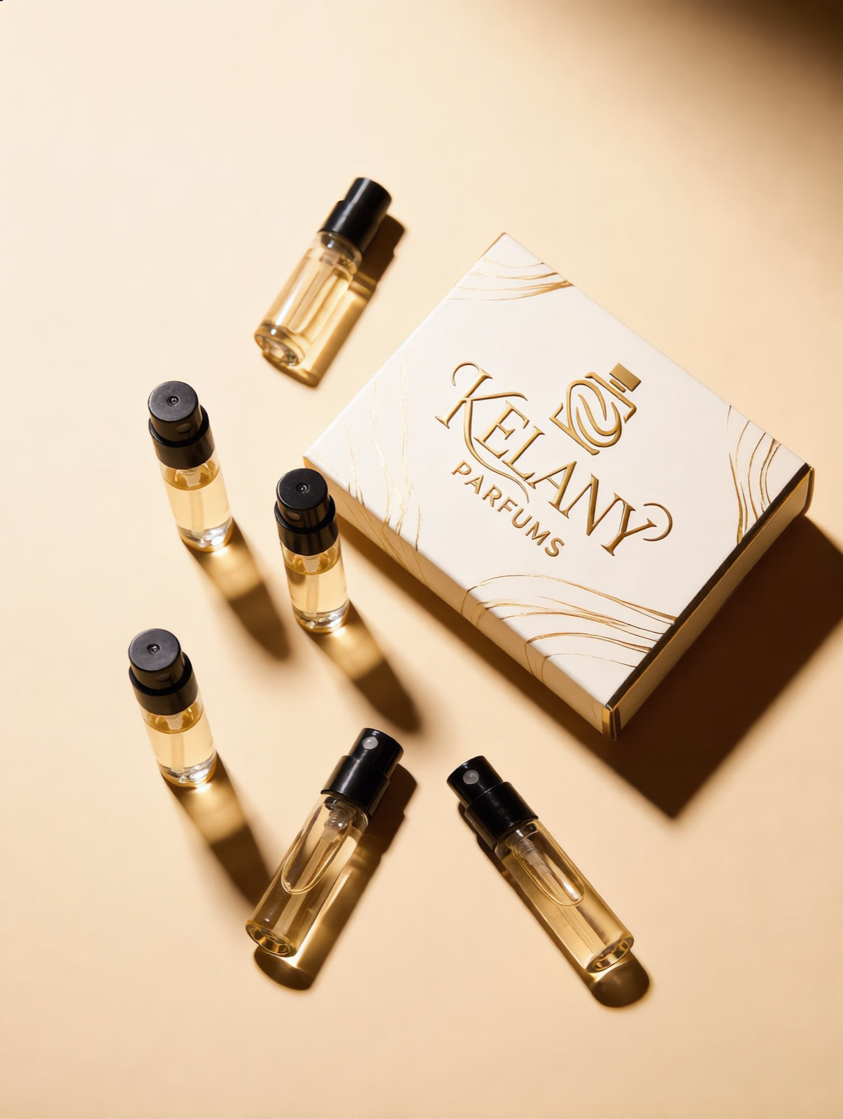 Kelany Probier-Set — 10 × 2ml Duftproben mit Premium-Box